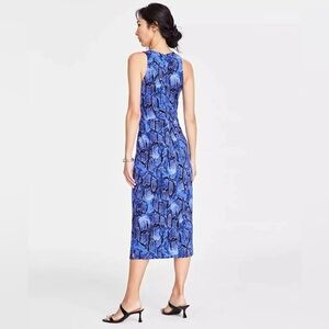 Michael Kors Backless Blue Snake Print Dress